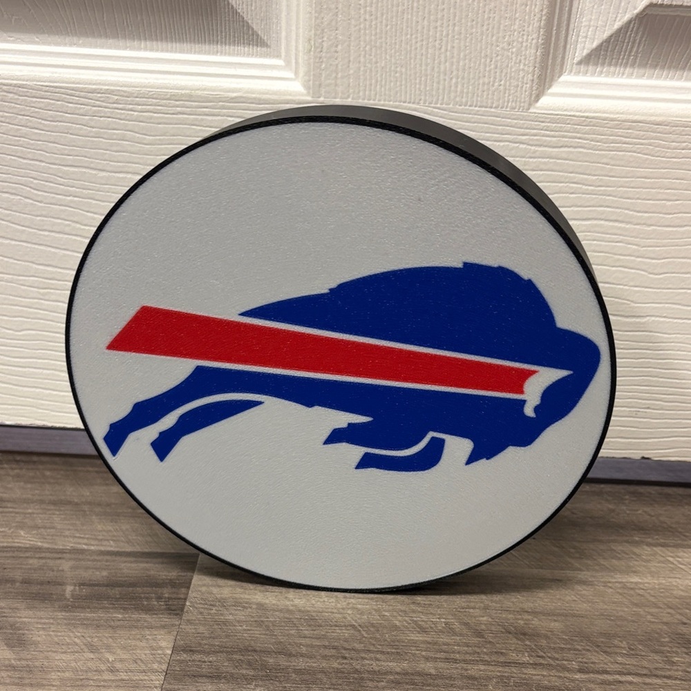 Buffalo Bison Logo Round Sign/light box